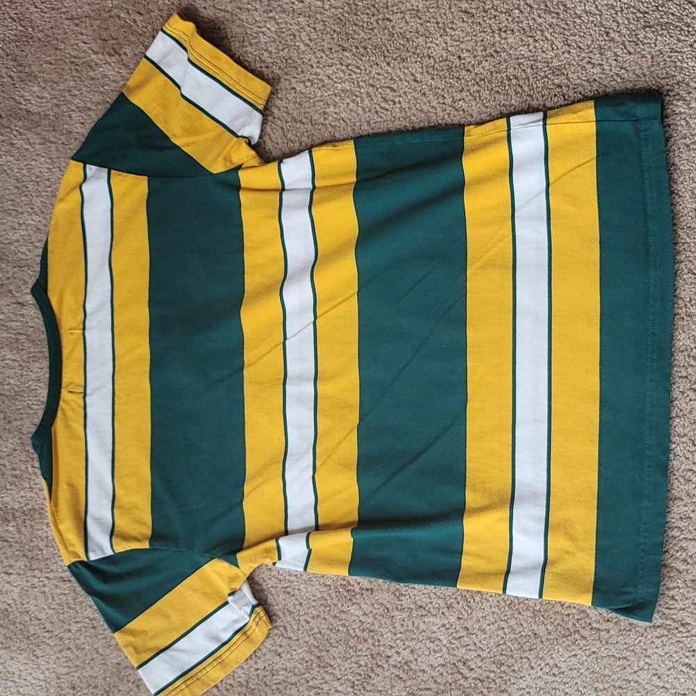Civil Regime Striped Short Sleeve Tee, Size Medium, Color Green/Yellow/White - Picture 3 of 3